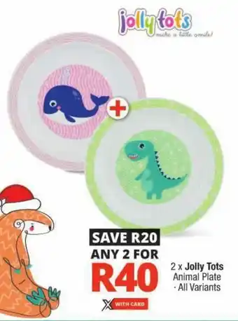 Checkers Jolly Tots Animal Plate offer