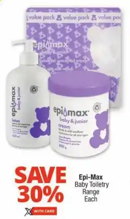 Checkers Epi-Max Baby Toiletry Range offer