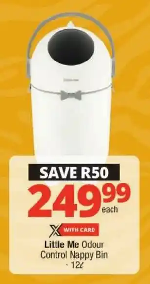 Checkers Little Me Odour Control Nappy Bin offer