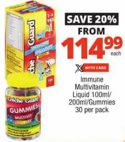 Checkers Immune Multivitamin Liquid/ Gummies offer