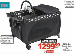 Checkers Little Me Deluxe Camp Cot offer