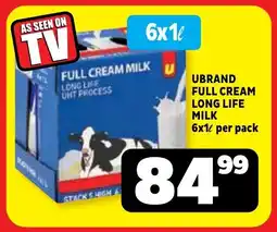 Usave Ubrand full cream long life milk offer