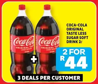 Usave Coca-cola original taste less sugar soft drink offer