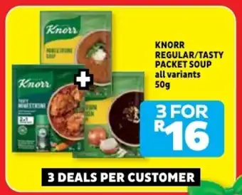 Usave Knorr regular/ tasty packet soup offer