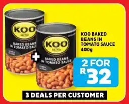Usave Koo baked beans in tomato sauce offer