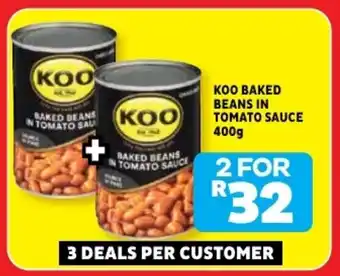 Usave Koo baked beans in tomato sauce offer
