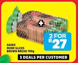 Usave Sasko more slices brown bread offer