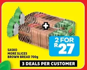 Usave Sasko more slices brown bread offer