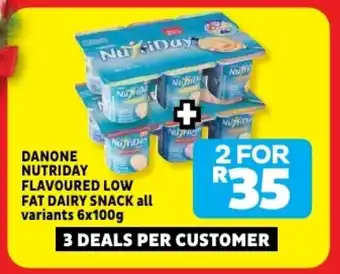 Usave Danone nutriday flavoured low fat dairy snack offer