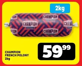 Usave Champion french polony offer