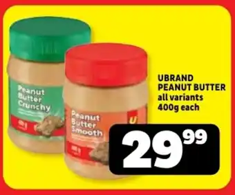 Usave Ubrand Peanut Butter offer