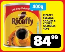 Usave Nescafe ricoffy soluble chicory & coffee granules offer