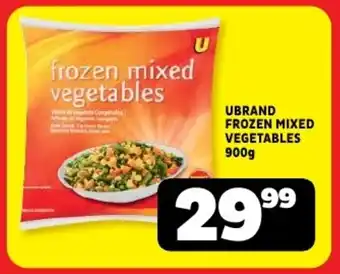 Usave Ubrand frozen mixed vegetables offer