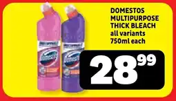 Usave Domestos multipurpose thick bleach offer