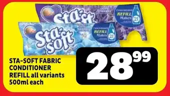 Usave Sta-soft fabric conditioner refill offer