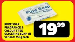 Usave Pure soap fragrance & colour free glycerine soap offer
