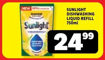 Usave Sunlight dishwashing liquid refill offer