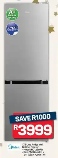 Pick n Pay Hypermarket Midea Fridge with Bottom Freezer offer