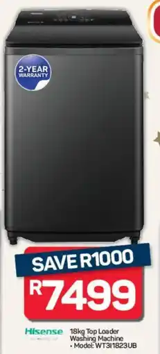 Pick n Pay Hypermarket Hisense Top Loader Washing Machine offer