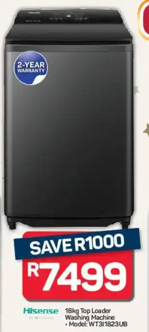 Pick n Pay Hypermarket Hisense Top Loader Washing Machine offer