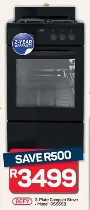 Pick n Pay Hypermarket DEFY 3-Plate Compact Stove offer