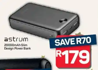 Pick n Pay Hypermarket Astrum 20000mAh Slim Design Power Bank offer