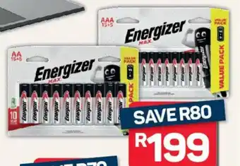 Pick n Pay Hypermarket Energizer Max AA or AAA Batteries offer