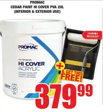 Boxer Build Promac cedar paint hi cover pva offer