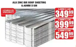 Boxer Build Alu zinc ibr roof sheeting offer