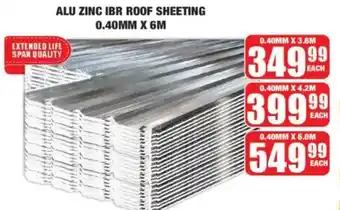Boxer Build Alu zinc ibr roof sheeting offer