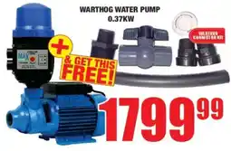 Boxer Build Warthog water pump 0.37kw offer