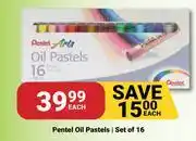 PNA Pentel Oil Pastels Set Of 16-Each offer