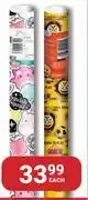 PNA Creative Stationery Themed Roll Wrap 1m x 70cm-Each offer