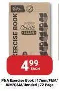 PNA PNA Exercise Book 17mm / F&M / I&M / Q&M / Unruled 72 Page-Each offer