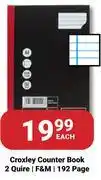 PNA Croxley Counter Book 2 Quire F&M 192 Page-Each offer