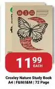 PNA Croxley Nature Study Book A4 F&M / I&M 72 Page-Each offer