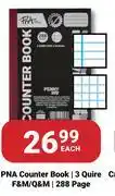PNA PNA Counter Book 3 Quire F&M/Q&M 288 Page-Each offer
