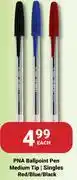 PNA PNA Ballpoint Pen Medium Tip/Singles Red/Blue/Black-Each offer
