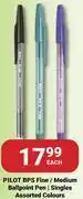 PNA Pilot BPS Fine Medium Ballpoint Pen Singles Assorted Colours-Each offer