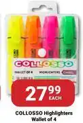 PNA Collosso Highlighters Wallet Of 4-Each offer