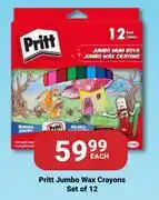 PNA Pritt Jumbo Wax Crayons (Set Of 12)-Each offer
