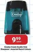 PNA Croxley Create Double Hole Sharpener Assorted Barrel Colours-Each offer