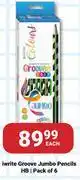 PNA iWrite Groove Jumbo Pencils HB Pack Of 6-Each offer