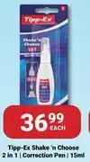 PNA Tipp-Ex Shake n Choose 2 In 1 Correction Pen-15ml Each offer