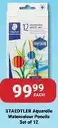 PNA Staedtler Aquarelle Watercolour Pencils (Set Of 12)-Each offer