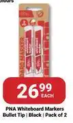 PNA PNA Whiteboard Markers Bullet Tip Black Pack Of 2-Each offer