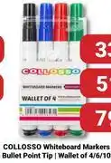 PNA Collosso Whiteboard Markers Bullet Point Tip Wallet Of 4 offer
