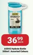 PNA Addis Hydrate Bottle Assorted Colours-500ml Each offer