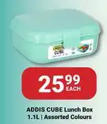 PNA Addis Cube Lunch Box Assorted Colours-1.1L Each offer