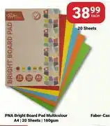 PNA PNA Bright Board Pad Multicolour A4 20 Sheets 160gsm-Each offer